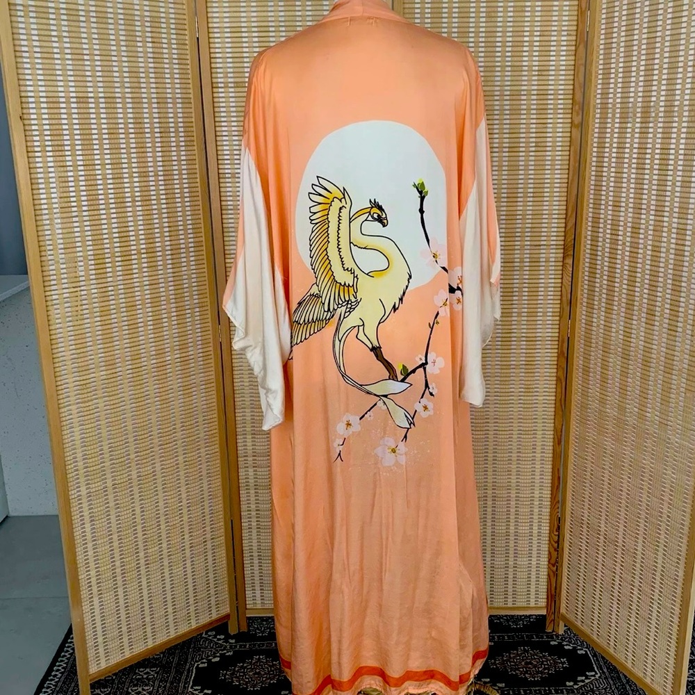 NWT Free People Rising Sun Maxi Kimono Size ALL